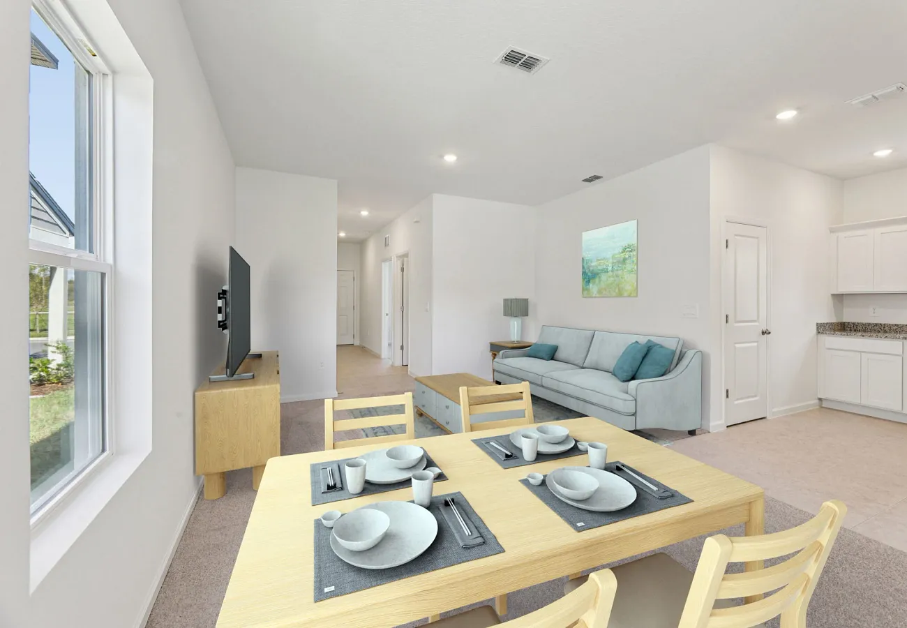 Starlight Homes The Ellis Dining Area and Family Room