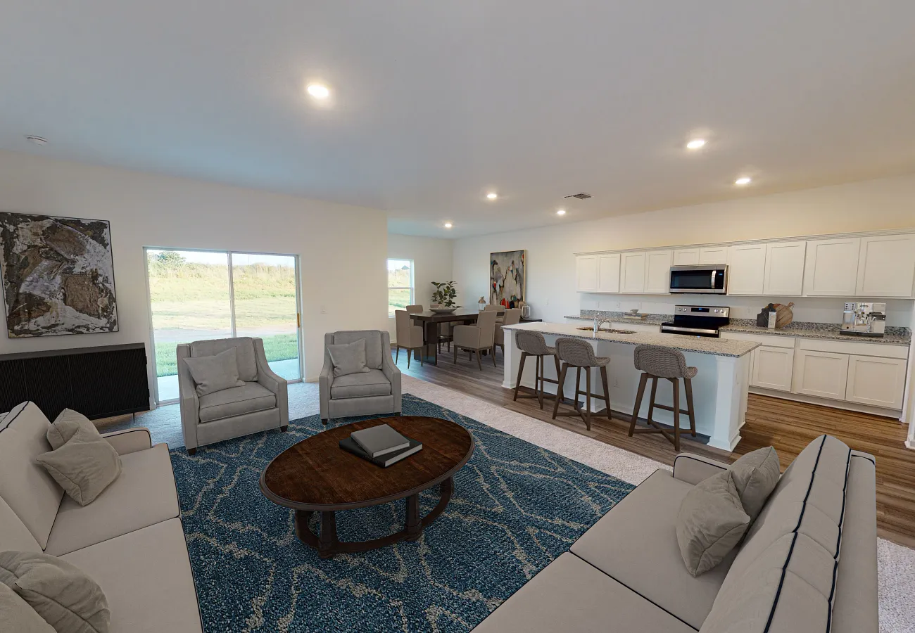 Starlight Homes The Europa Family Room, Kitchen and Dining Room