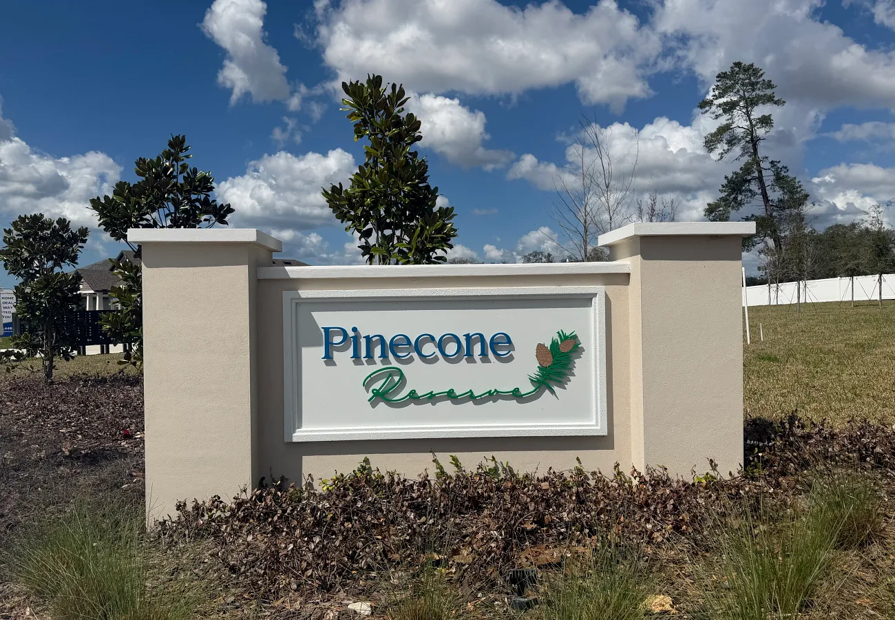 Pinecone Reserve Entrance Monument
